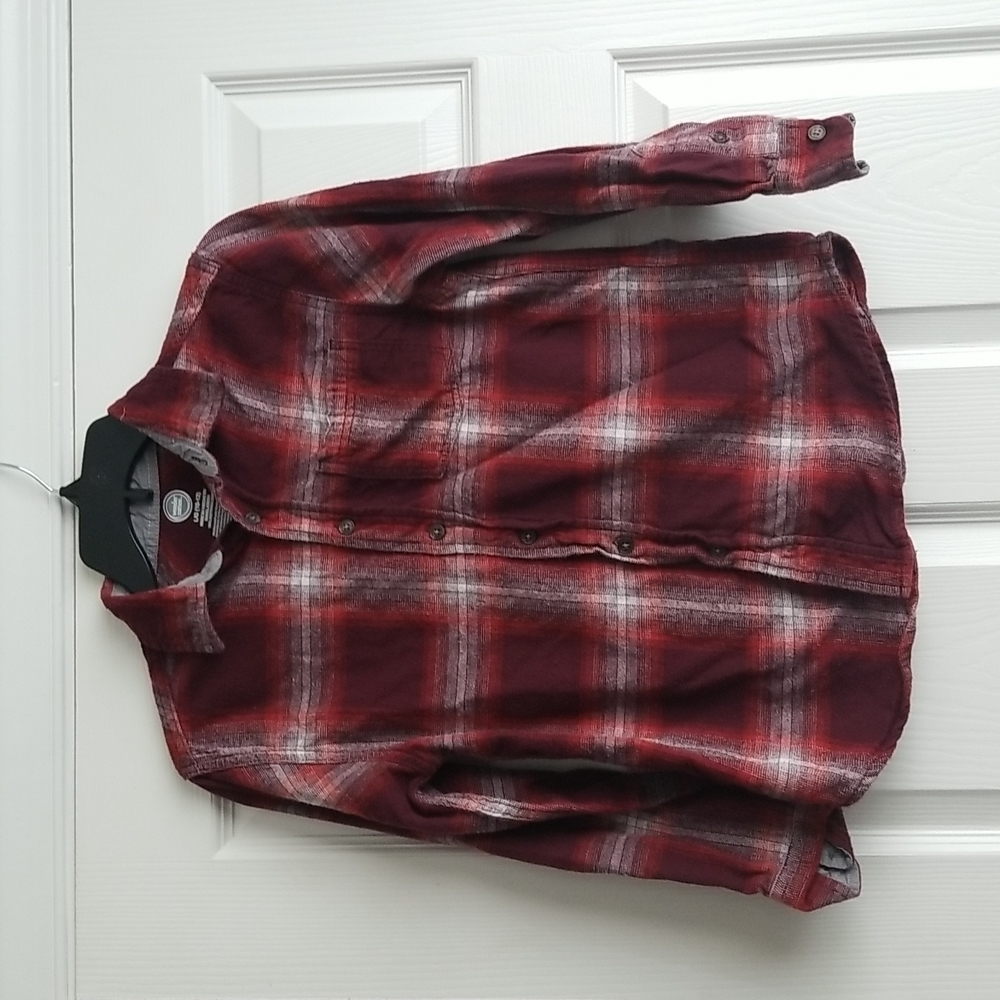 Wonder Nation Boy's Plaid Button Down Shirt